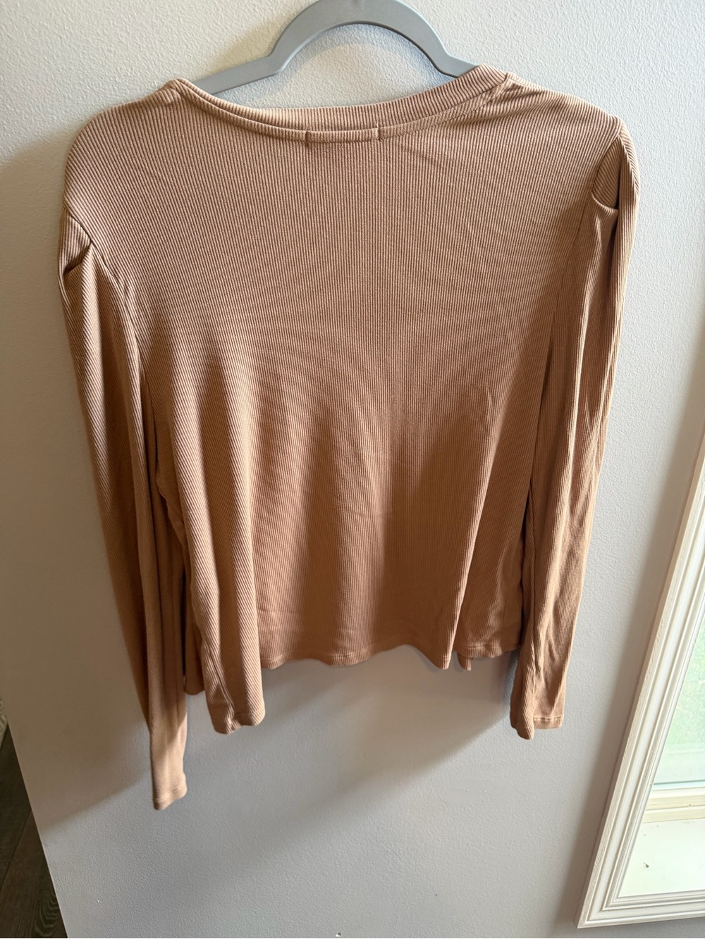 7 For All Mankind Tan Ribbed Button-Front Cardigan - Picture 6 of 6